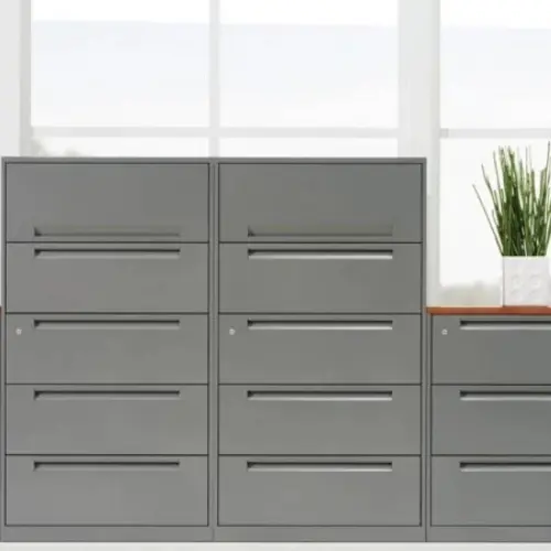 Office cabinet in grey color