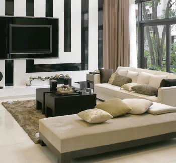 Off white theme living room furniture