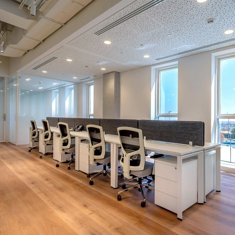 Modern office furniture and workstations in a Riyadh corporate office