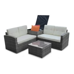 A 3-Piece Outdoor Patio Furniture Set with Storage