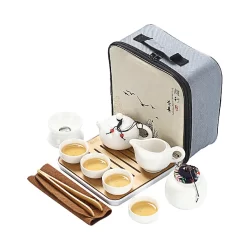 Chinese Tea Set in a Portable Case