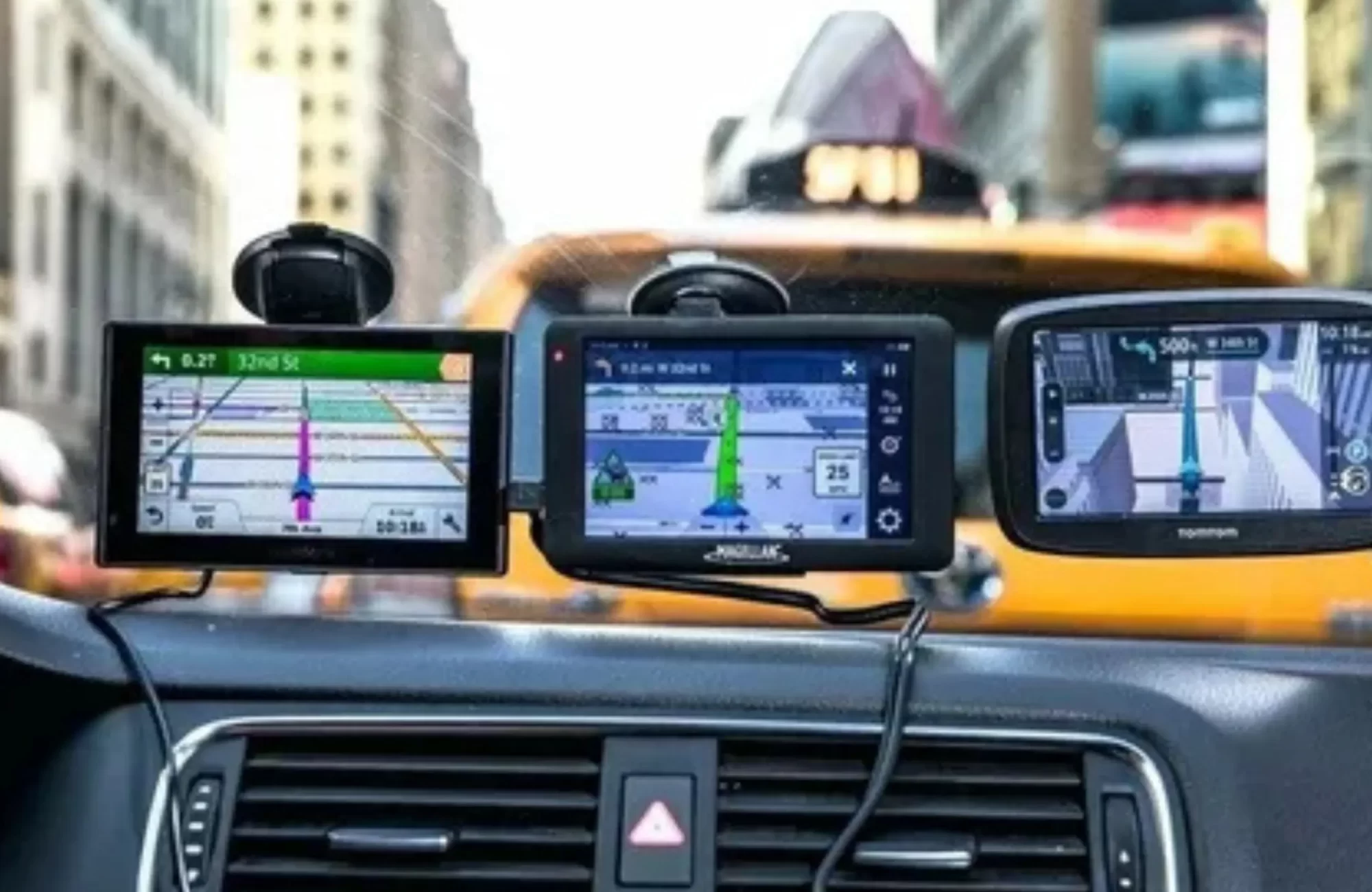 GPS units installed in a car