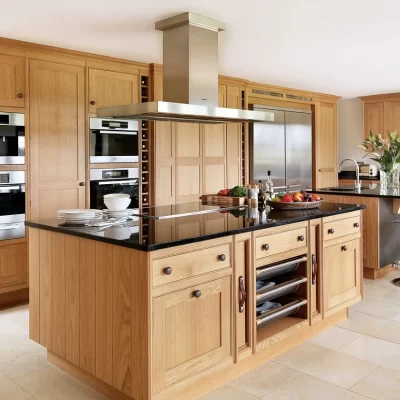 Modern kitchen with wooden cabinets home furniture in KSA