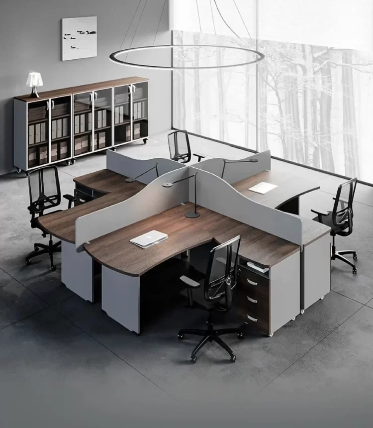 Modern office workstation at office furniture in Saudi Arabia.